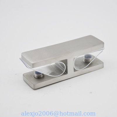 Stainless steel Glass Clamps 180 degree RS2313 plus, 80X25mm, thickness 5mm, SS304 satin, mirror, black