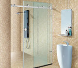 Glass Sliding Door Kit 106, stainless steel 304, finishing satin, for bathroom door
