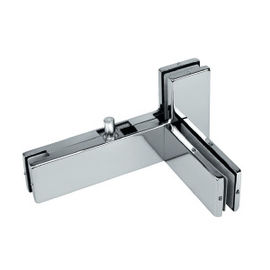 Glass Patch Fitting A-040L, Material aluminium, steel, stainless steel, finishing satin, mirror