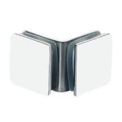 Glass partiting brace RS1826, 90 degree, double, material satinless steel, finishing stain, mirror