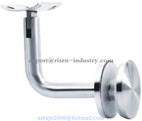 Handrail bracket glass to rail connector RS313, material stainless steel 304, finishing satin or mirror