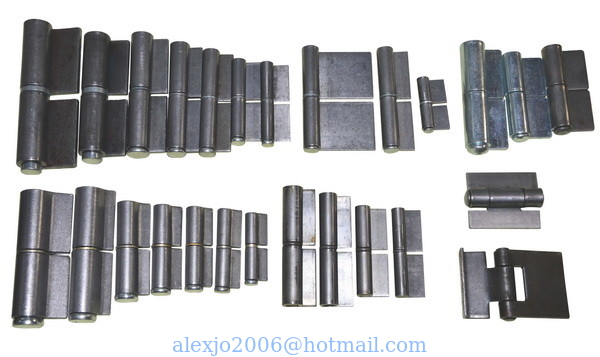 welding hinge butt hinge, kinds of  iron gate weld on hinge, finishing:self color, zinc plating, steel materia