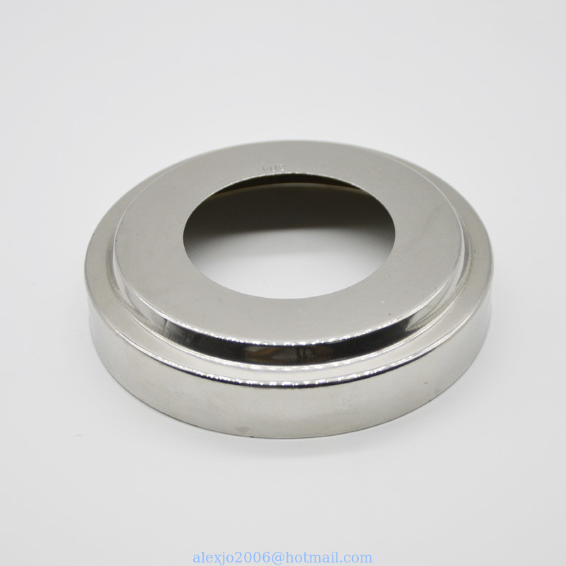 Stainless steel 304 decorative pipe cover RS0120 for post base satin or mirror finishing, 50.8mm, thickness 0.4mm