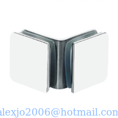 Glass partiting brace RS1826, 90 degree, double, material satinless steel, finishing stain, mirror