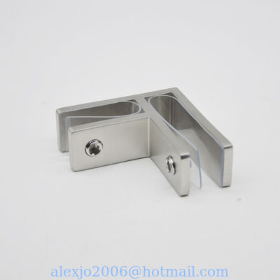 Acero inoxidable Clamps de vidrio de 90 grados RS2314 más, 70X25mm, grosor 5mm, satén SS304, espejo, negro